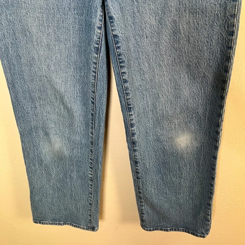 Madewell Jeans The Perfect Vintage Wide-Leg Crop Size 28 Tall Blue High Rise - Picture 3 of 14